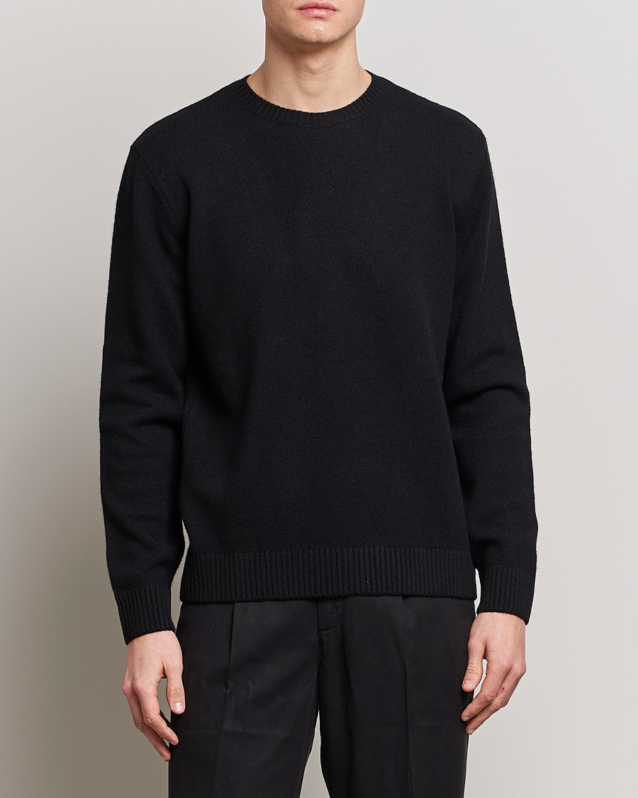 Herre | Strikkede trøjer | Colorful Standard | Classic Merino Wool Crew Neck Deep Black