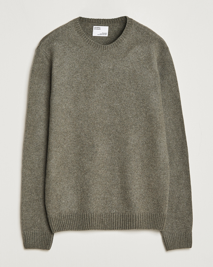 Herre | Trøjer | Colorful Standard | Classic Merino Wool Crew Neck Dusty Olive