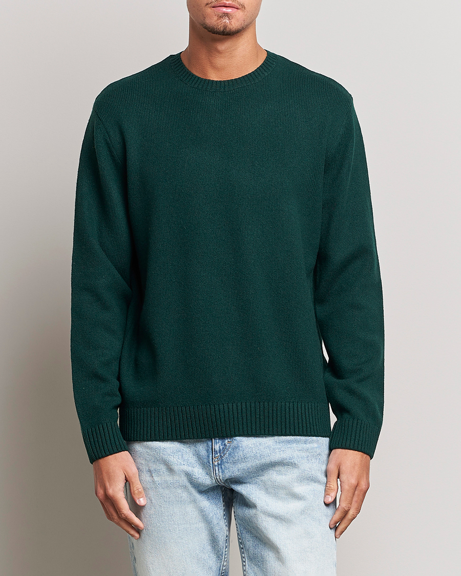 Herre | Trøjer | Colorful Standard | Classic Merino Wool Crew Neck Emerald Green