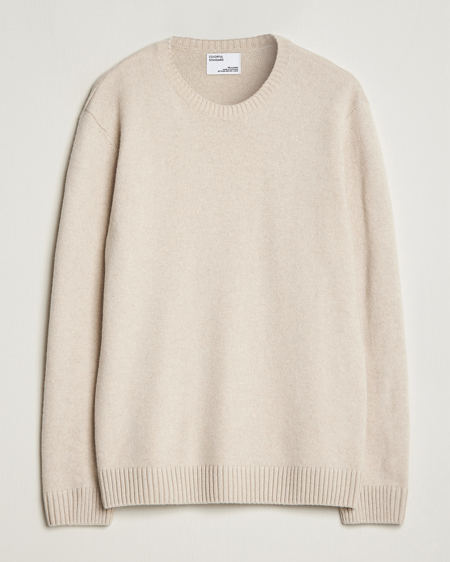 Herre | Trøjer | Colorful Standard | Classic Merino Wool Crew Neck Ivory White