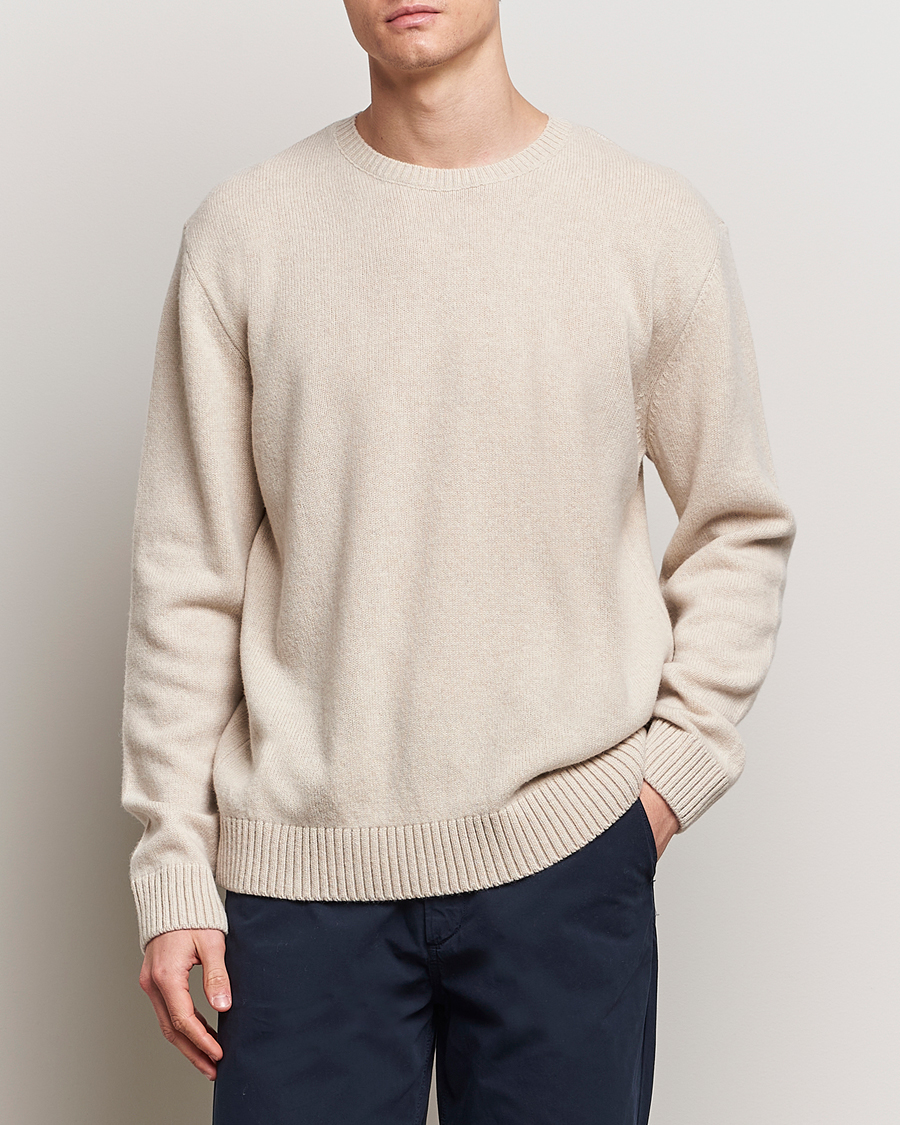 Herre | Tøj | Colorful Standard | Classic Merino Wool Crew Neck Ivory White