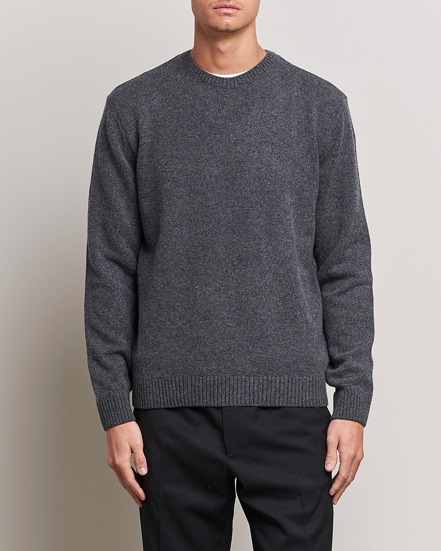 Herre | Tøj | Colorful Standard | Classic Merino Wool Crew Neck Lava Grey