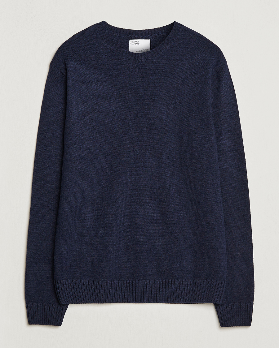 Herre | Colorful Standard | Colorful Standard | Classic Merino Wool Crew Neck Navy Blue