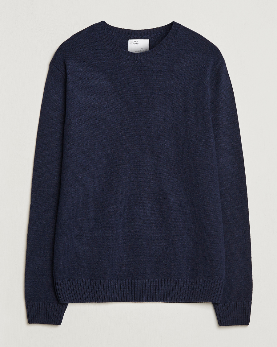 Herre | Trøjer | Colorful Standard | Classic Merino Wool Crew Neck Navy Blue