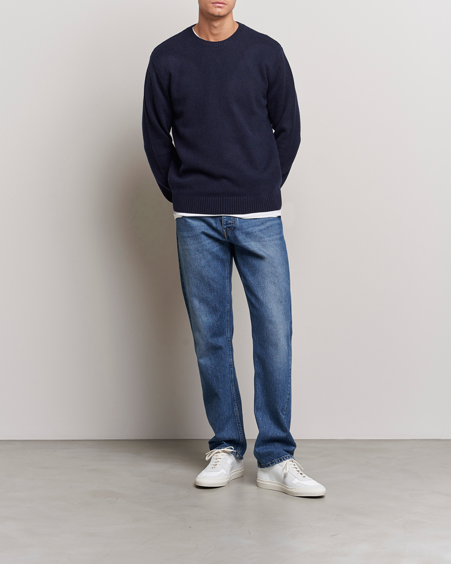 Herre | Trøjer | Colorful Standard | Classic Merino Wool Crew Neck Navy Blue