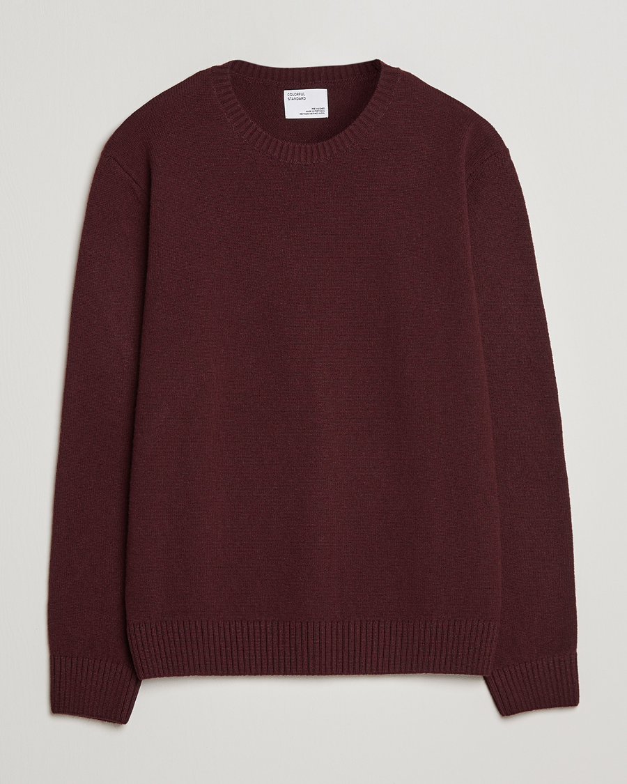 Herre | Colorful Standard | Colorful Standard | Classic Merino Wool Crew Neck Oxblood Red