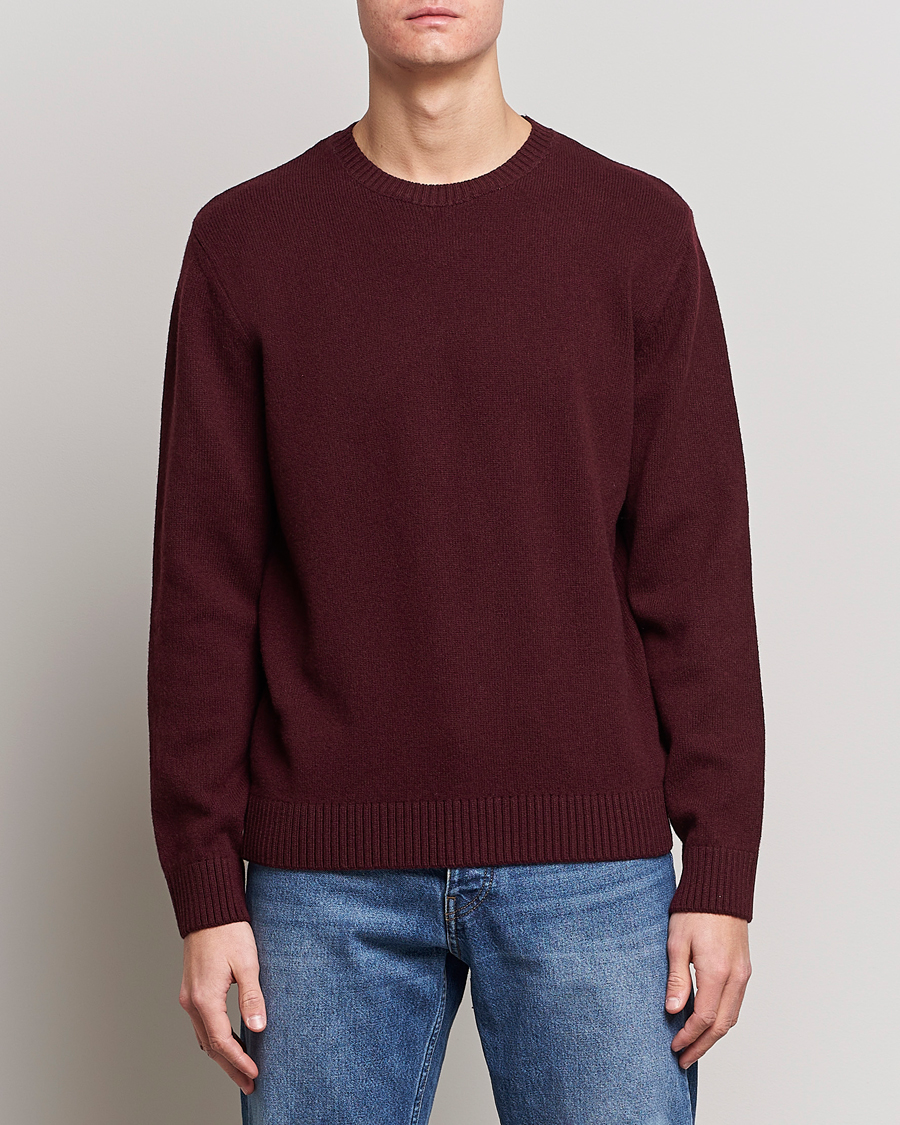 Herre | Afdelinger | Colorful Standard | Classic Merino Wool Crew Neck Oxblood Red