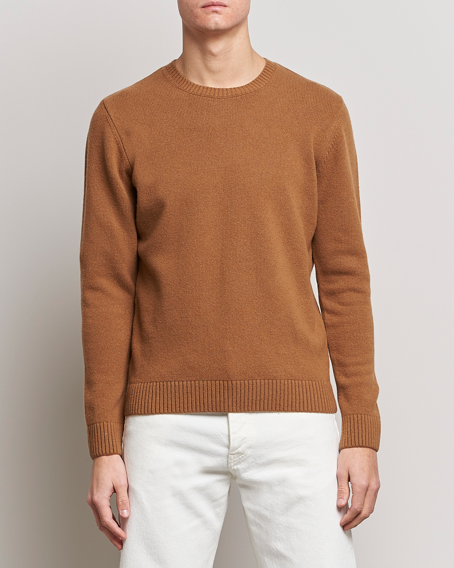 Herre | Strikkede trøjer | Colorful Standard | Classic Merino Wool Crew Neck Sahara Camel