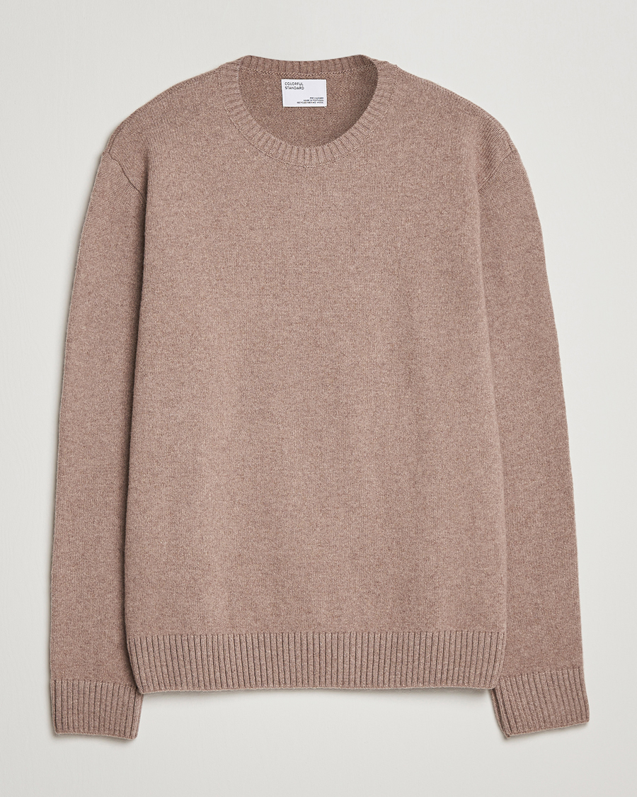 Herre | Trøjer | Colorful Standard | Classic Merino Wool Crew Neck Warm Taupe