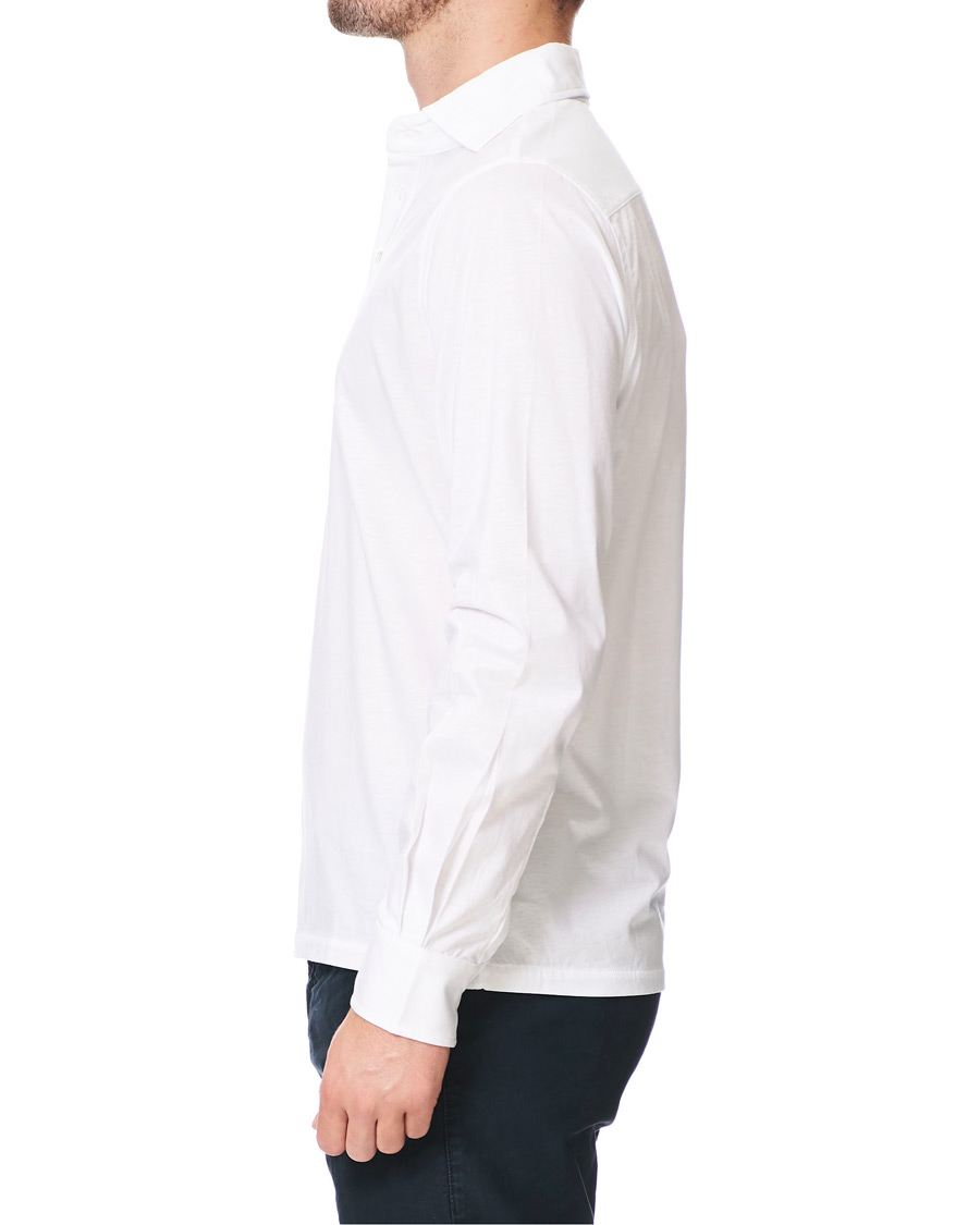 Herre | Skjorter | Stenströms | Cotton Popover Poloshirt White