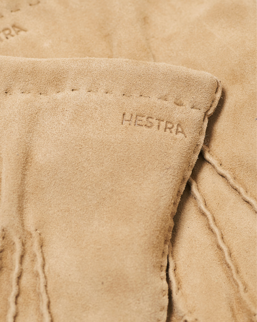 Herre | Hestra Arthur Wool Lined Suede Glove Camel | Hestra | Arthur Wool Lined Suede Glove Camel