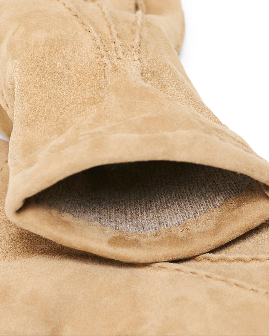 Herre | Hestra Arthur Wool Lined Suede Glove Camel | Hestra | Arthur Wool Lined Suede Glove Camel