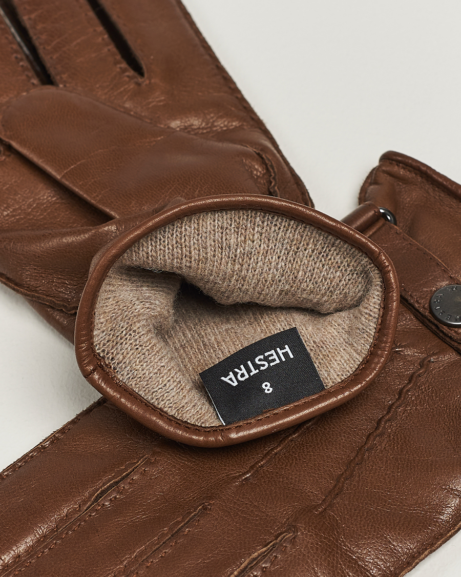 Men | Gloves | Hestra | Jake Wool Lined Buckle Glove Light Brown