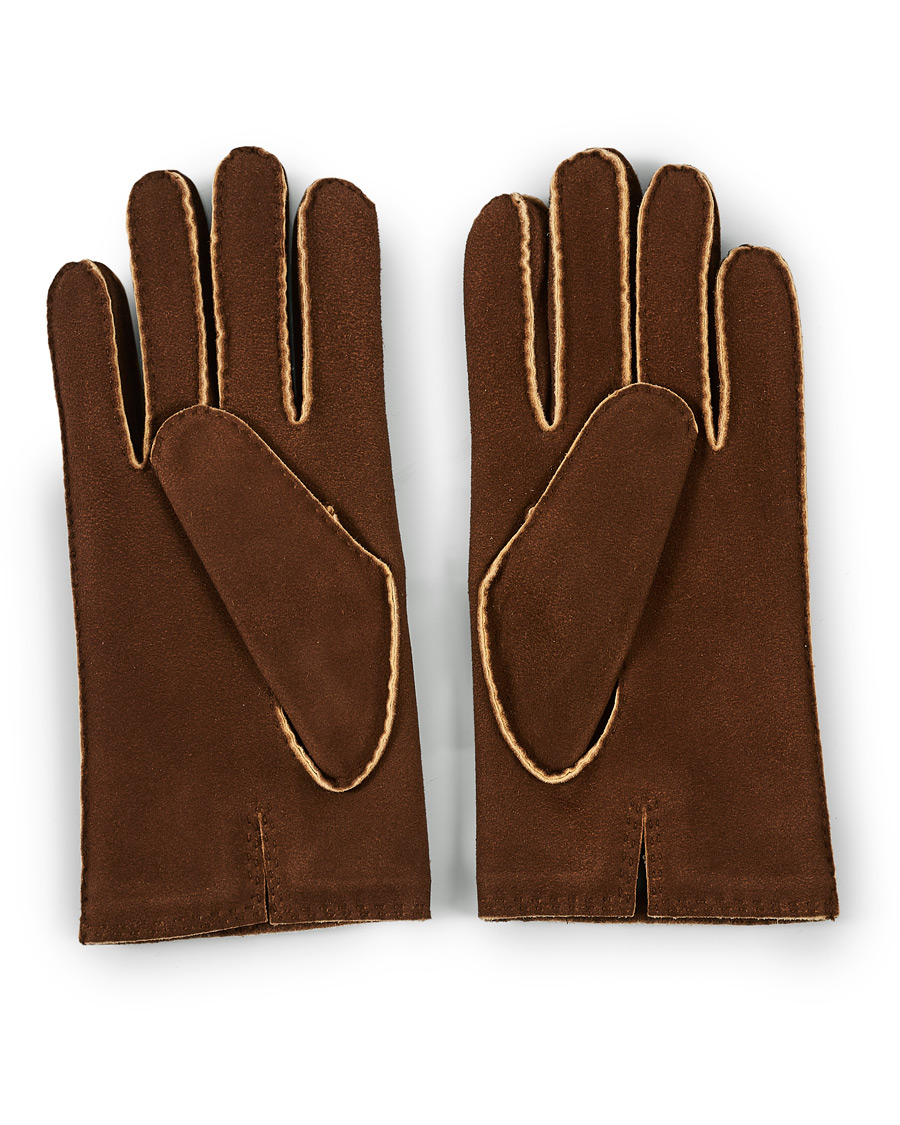 Herre | Hestra Philippe Chamoise Wool Lined Glove Brown | Hestra | Philippe Chamoise Wool Lined Glove Brown