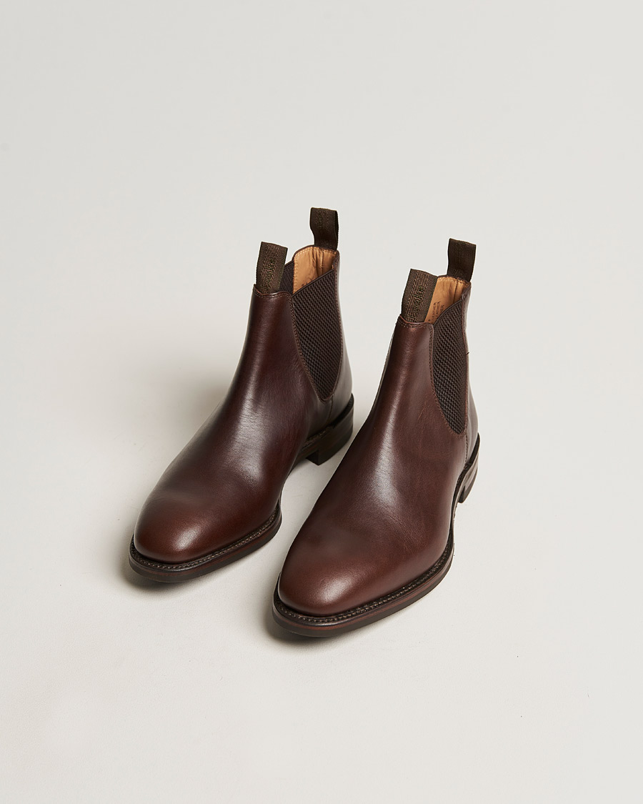 Herre | Loake 1880 | Loake 1880 | Chatsworth Chelsea Boot Dk Brown Waxy Calf