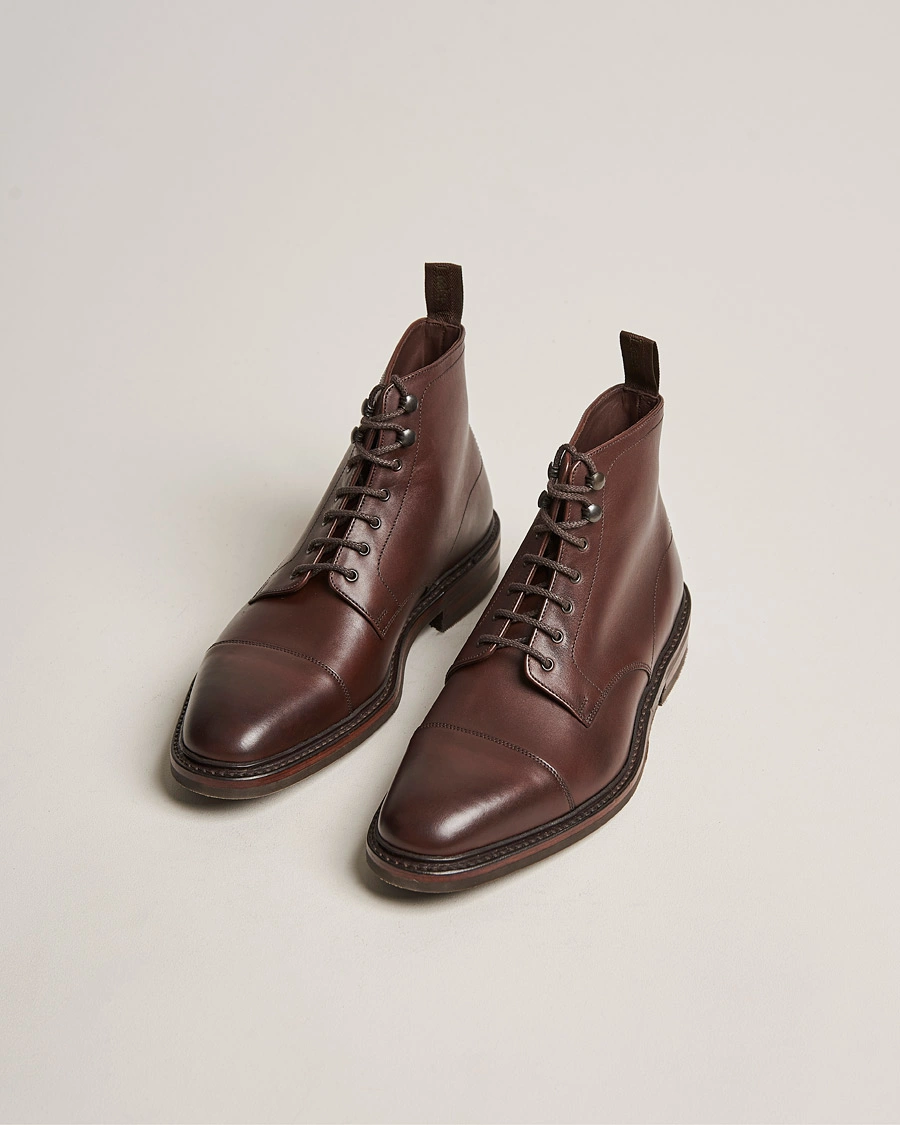 Herre | Håndlavede sko | Loake 1880 | Roehampton Boot Dk Brown Burnished Calf