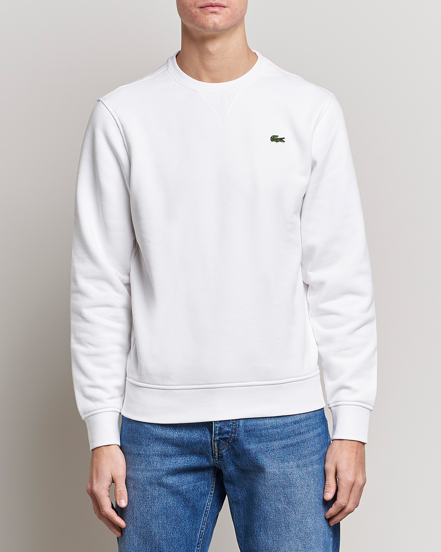 dialog Optø, optø, frost tø besværlige Lacoste Crew Neck Sweatshirt White - CareOfCarl.dk