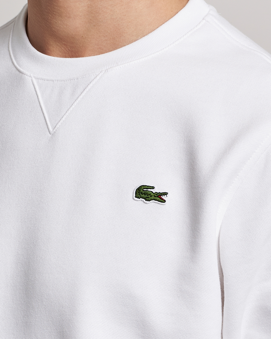 dialog Optø, optø, frost tø besværlige Lacoste Crew Neck Sweatshirt White - CareOfCarl.dk