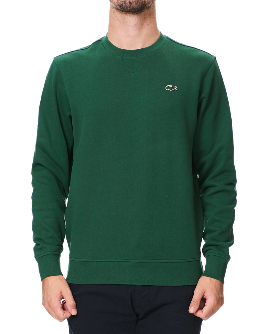 Beskæftiget Lavet af Solskoldning Lacoste Crew Neck Sweatshirt Green - CareOfCarl.dk