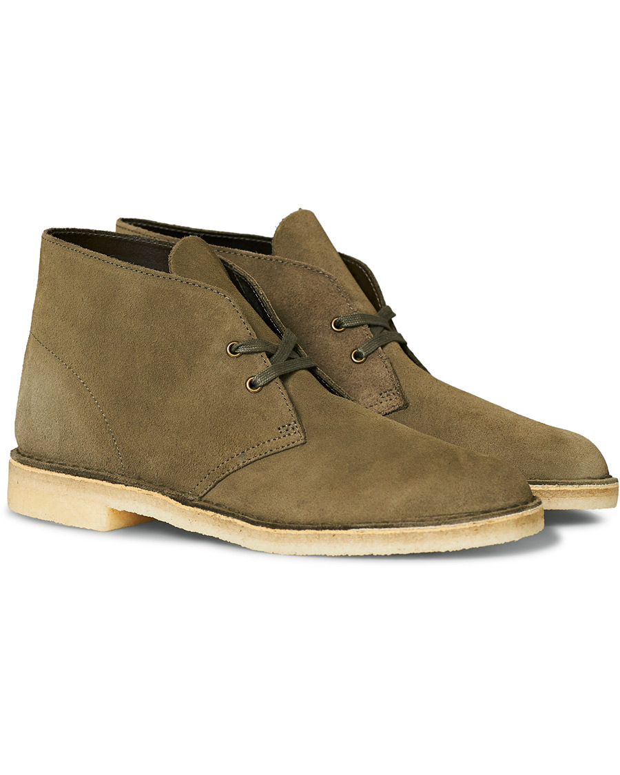 Clarks Originals Desert Boot Olive Suede CareOfCarl.dk