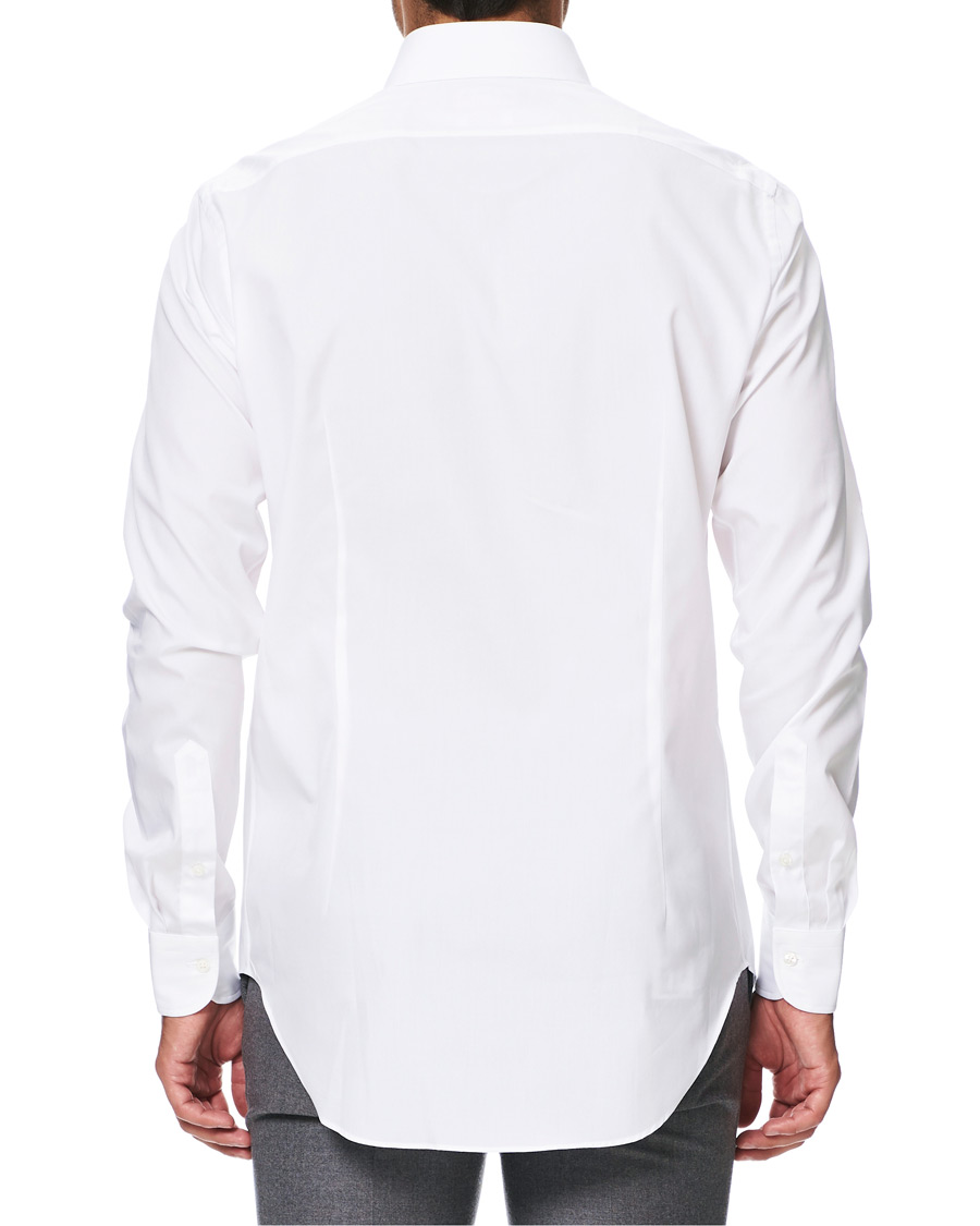 Herre | Skjorter | Kamakura Shirts | Slim Fit Pinpoint Oxford Shirt White
