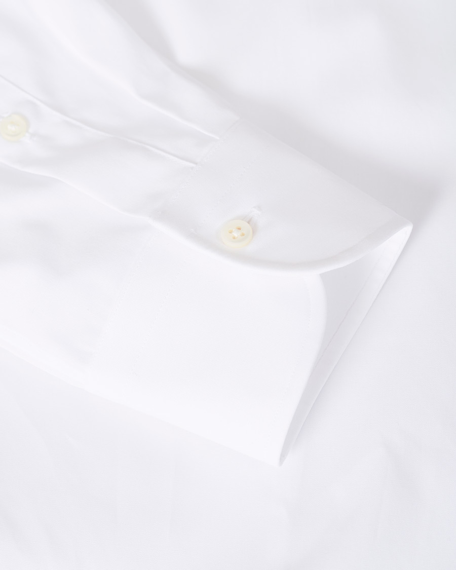 Herre | Skjorter | Kamakura Shirts | Slim Fit Pinpoint Oxford Shirt White