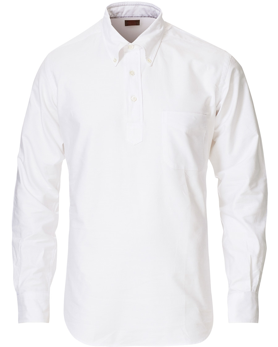 Herre | Skjorter | Kamakura Shirts | Vintage Ivy New York Popover Shirt White