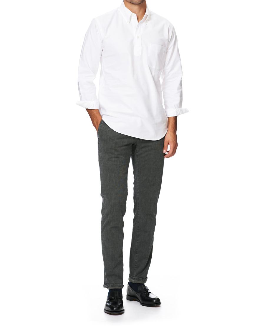 Herre | Skjorter | Kamakura Shirts | Vintage Ivy New York Popover Shirt White