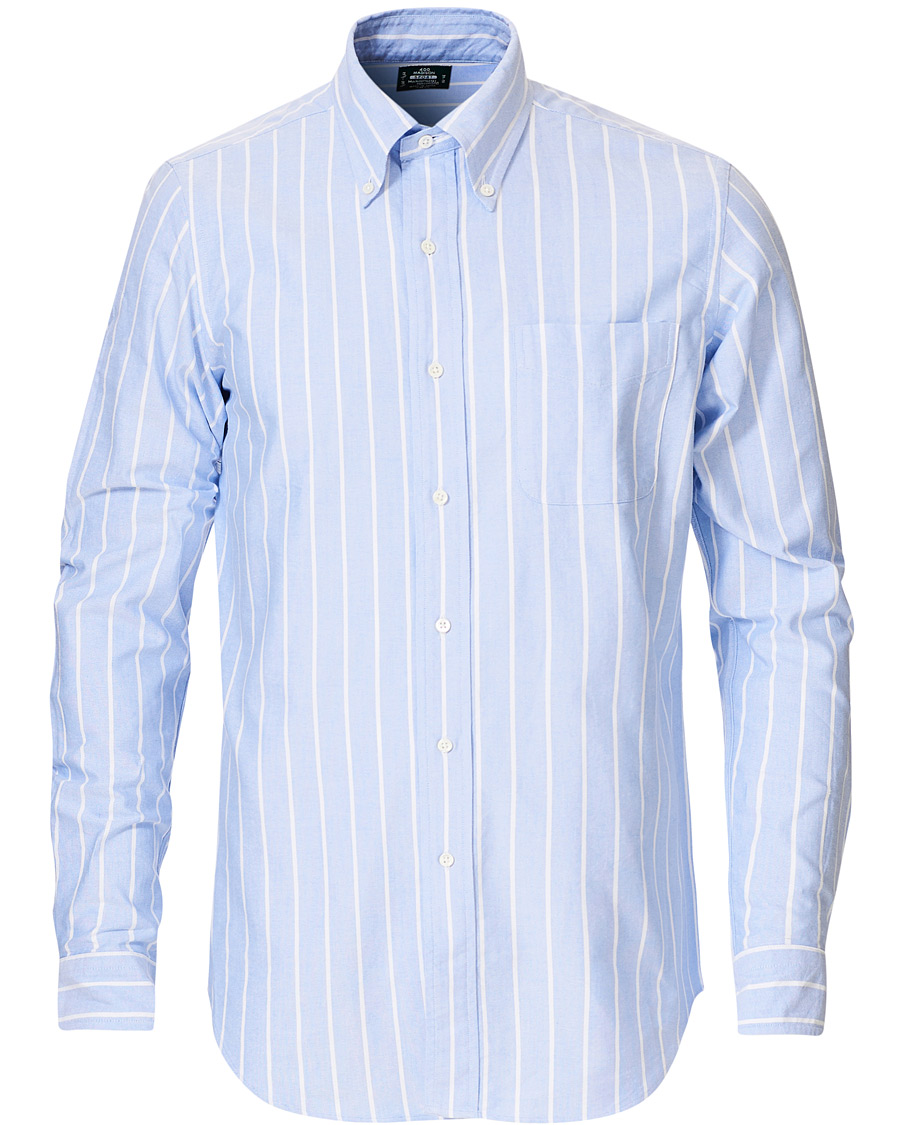Herre | Skjorter | Kamakura Shirts | Slim Fit Oxford Sport Shirt Blue