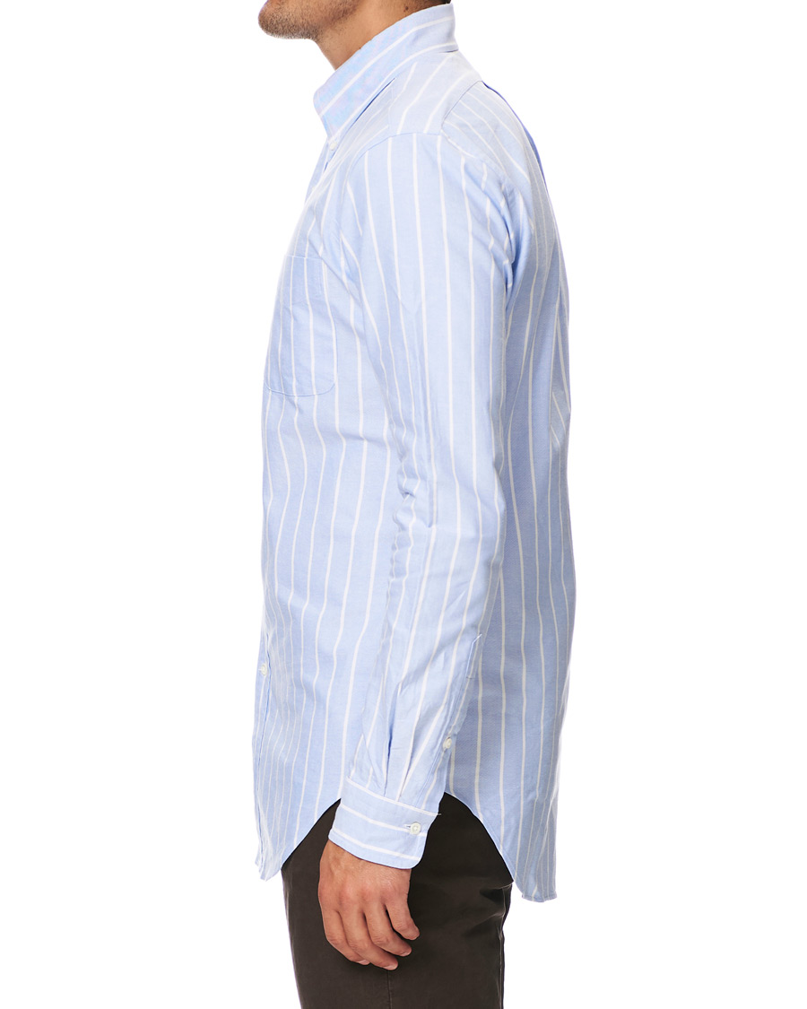 Herre | Skjorter | Kamakura Shirts | Slim Fit Oxford Sport Shirt Blue