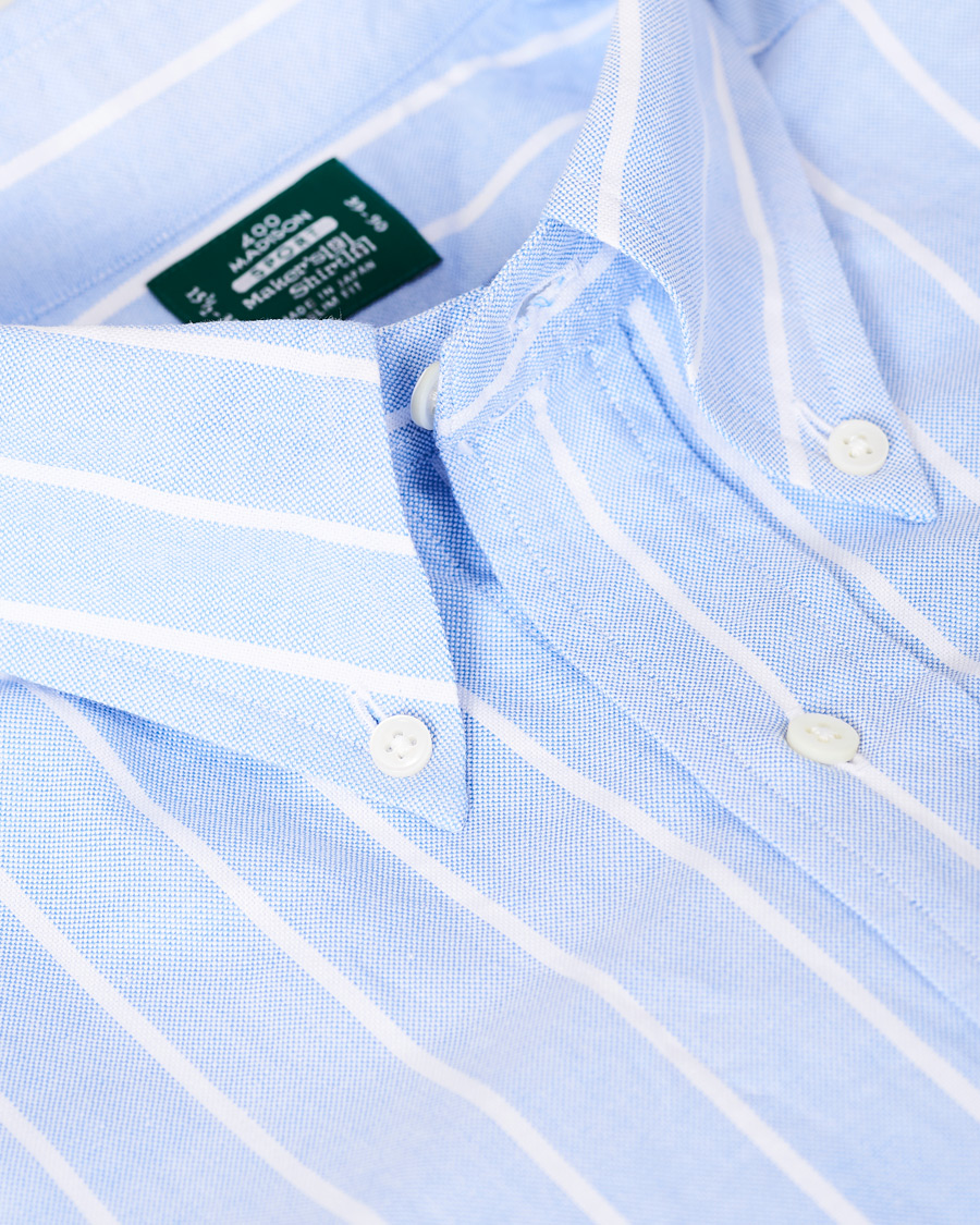 Herre | Skjorter | Kamakura Shirts | Slim Fit Oxford Sport Shirt Blue