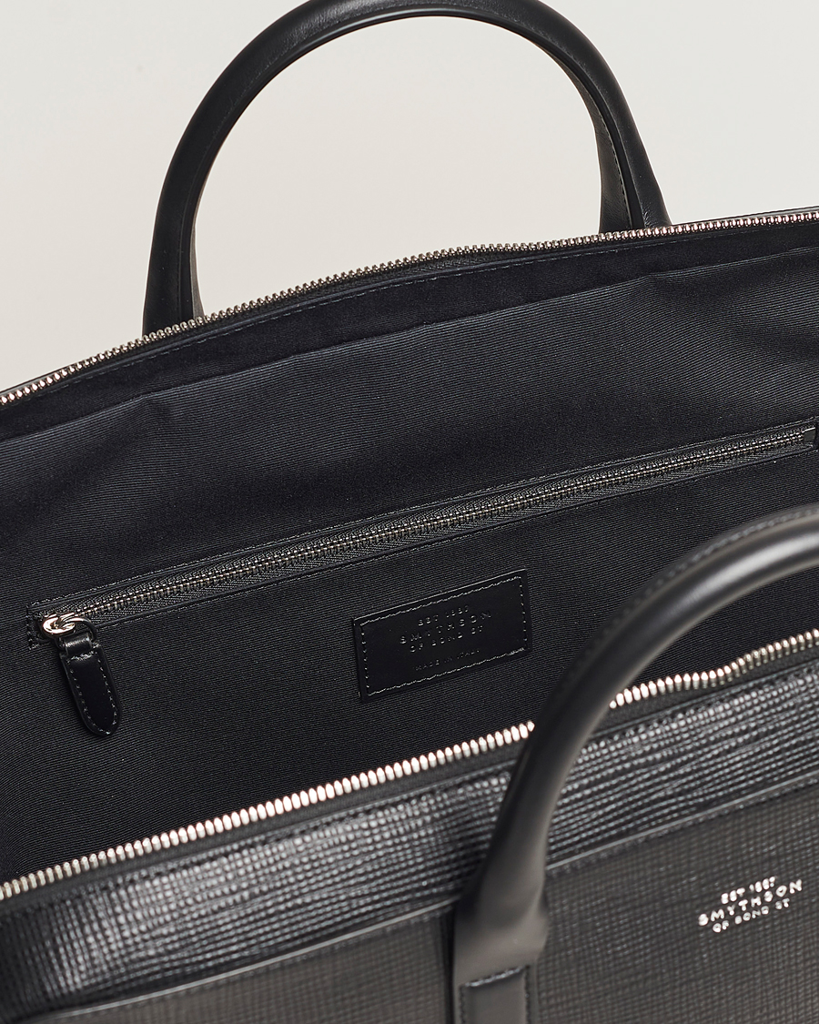 Herre | Tasker | Smythson | Panama Lightweight Briefcase Black