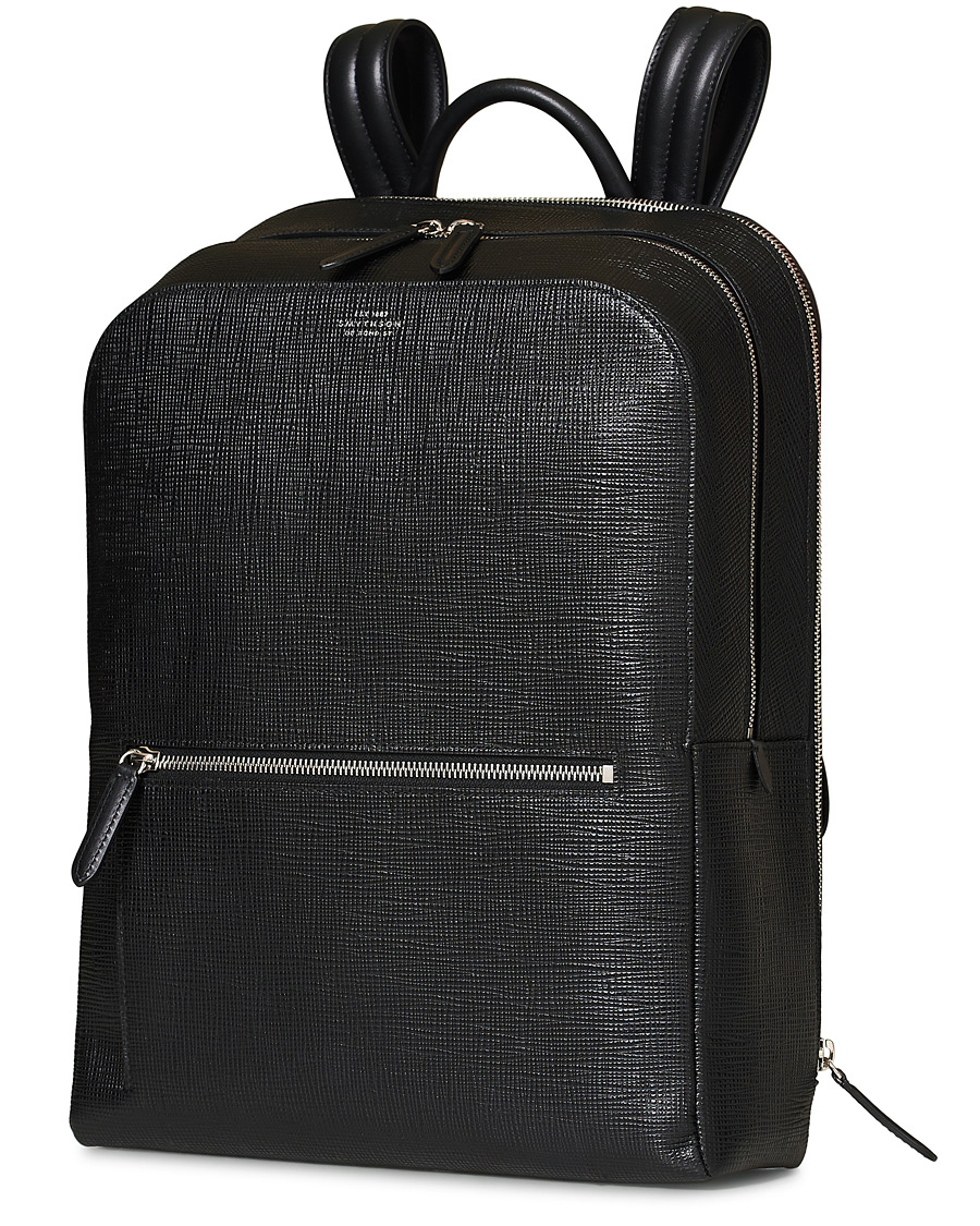 Herre | Smythson Panama Zip Around Backpack Black | Smythson | Panama Zip Around Backpack Black