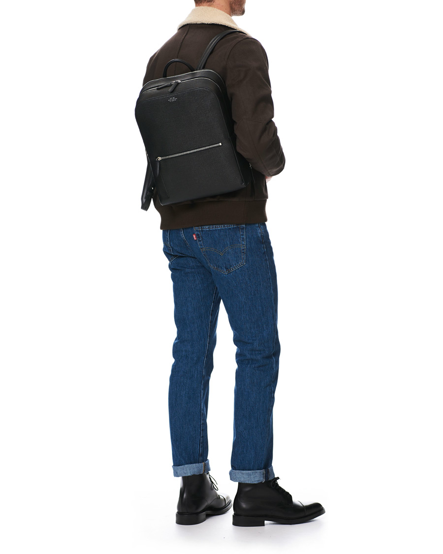 Herre | Smythson Panama Zip Around Backpack Black | Smythson | Panama Zip Around Backpack Black