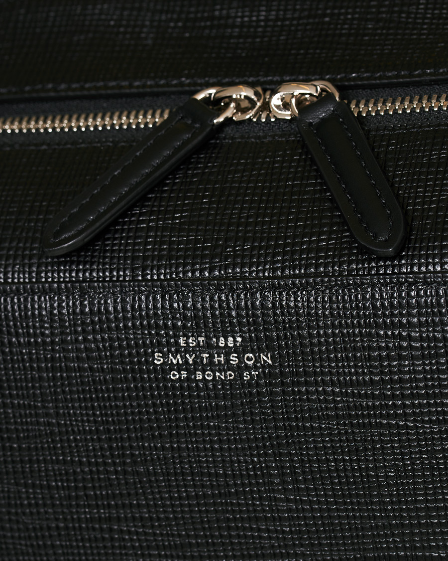 Herre | Smythson Panama Zip Around Backpack Black | Smythson | Panama Zip Around Backpack Black