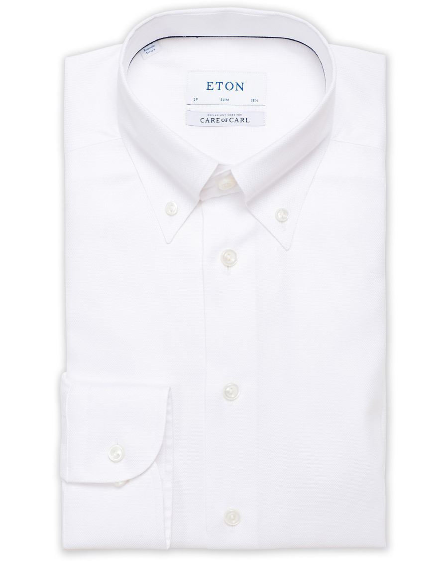 Herre | Skjorter | Eton | Slim Fit Royal Oxford Button Down Shirt White