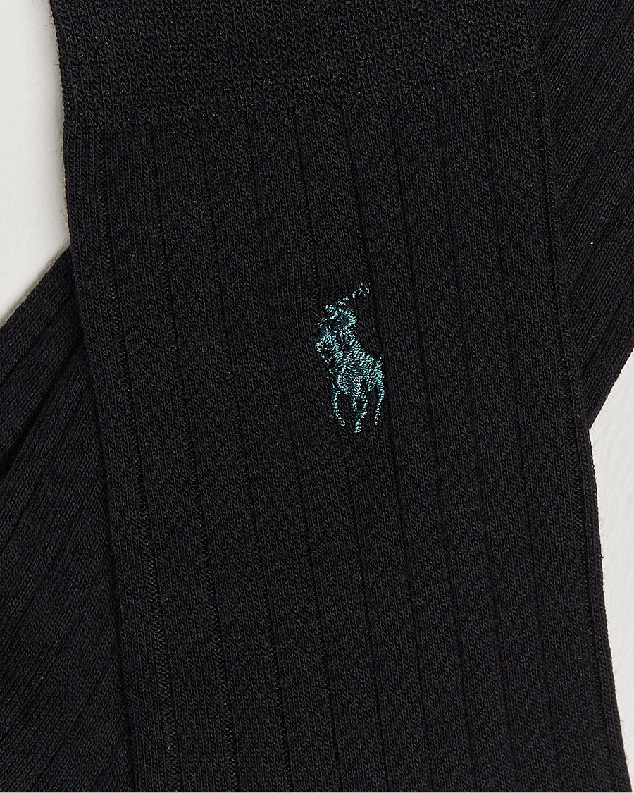 Herre | Undertøj | Polo Ralph Lauren | 3-Pack Egyptian Cotton Socks Black
