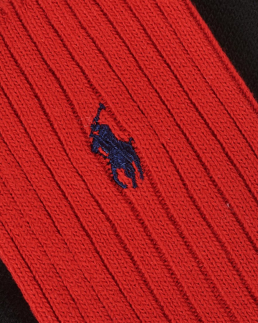 Herre | Undertøj | Polo Ralph Lauren | 3-Pack Gift Box Ribbed Socks Red/Cream/Black