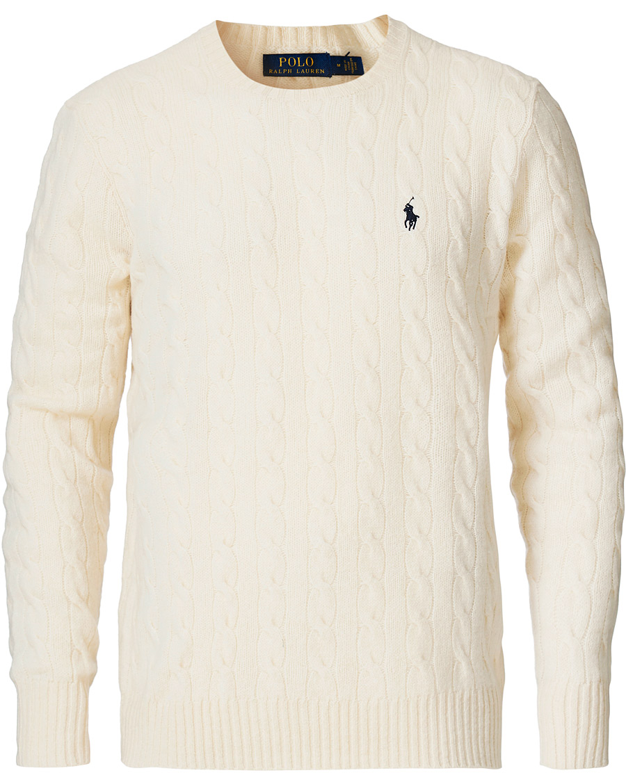 Herre | Trøjer | Polo Ralph Lauren | Wool/Cashmere Cable Sweater Cream