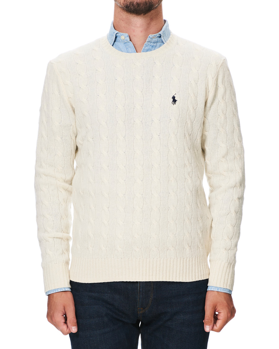 Herre | Trøjer | Polo Ralph Lauren | Wool/Cashmere Cable Sweater Cream