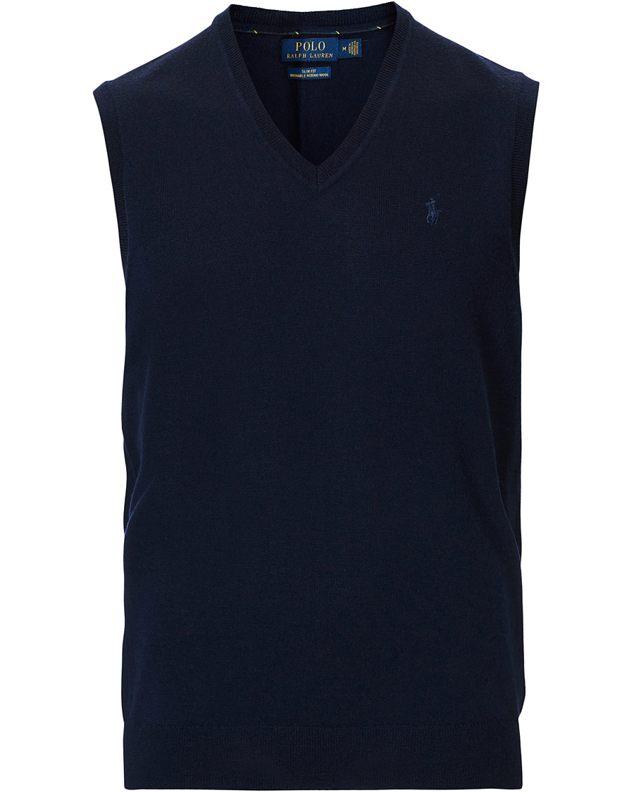 Herre | Trøjer | Polo Ralph Lauren | Merino Slipover Hunter Navy