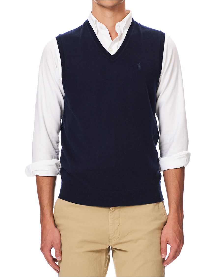 Herre | Trøjer | Polo Ralph Lauren | Merino Slipover Hunter Navy