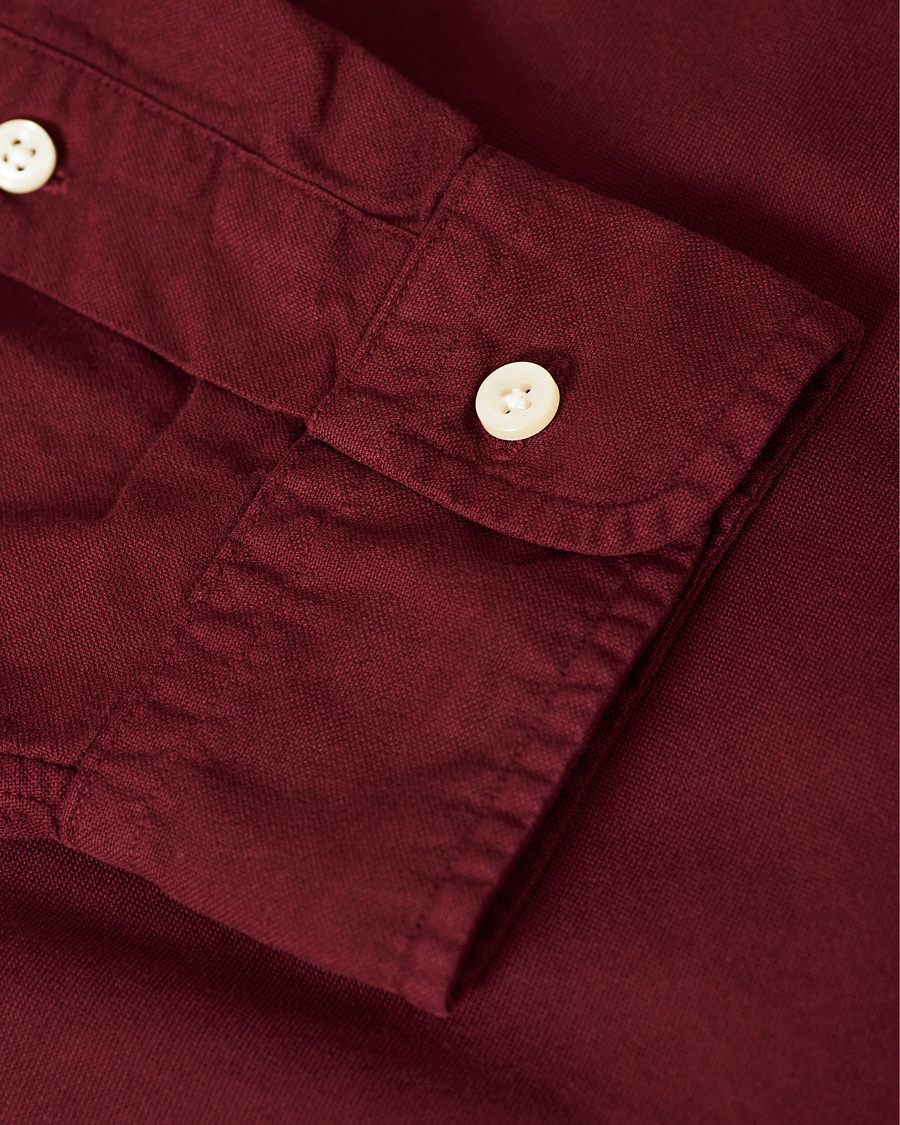 Herre | Skjorter | Polo Ralph Lauren | Slim Fit Garment Dyed Oxford Shirt Wine