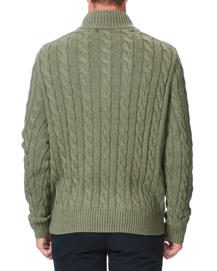 Herre | Trøjer | Polo Ralph Lauren | Cotton Cable Half Zip Green