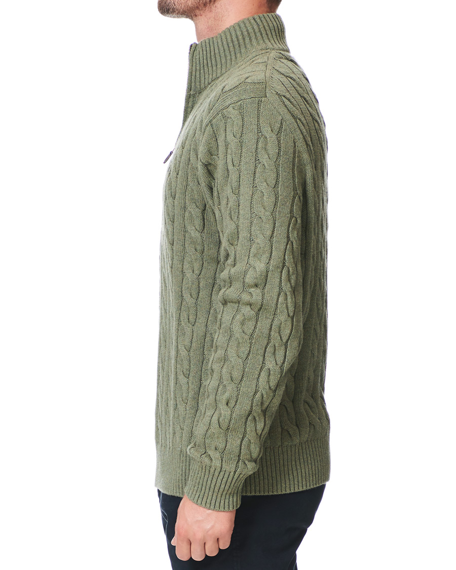 Herre | Trøjer | Polo Ralph Lauren | Cotton Cable Half Zip Green