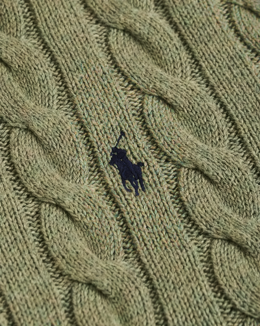 Herre | Trøjer | Polo Ralph Lauren | Cotton Cable Half Zip Green