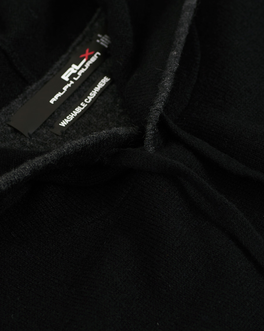 Herre | Trøjer | RLX Ralph Lauren | Washable Cashmere Hoodie Black