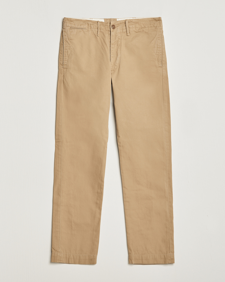 Herre | Bukser | RRL | Officers Flat Pant New Military Khaki