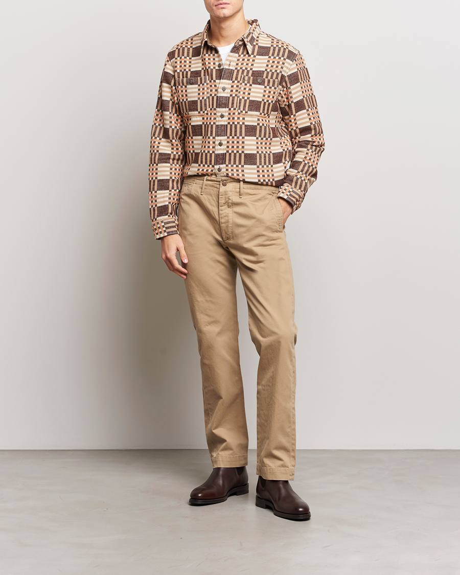 Herre | Bukser | RRL | Officers Flat Pant New Military Khaki