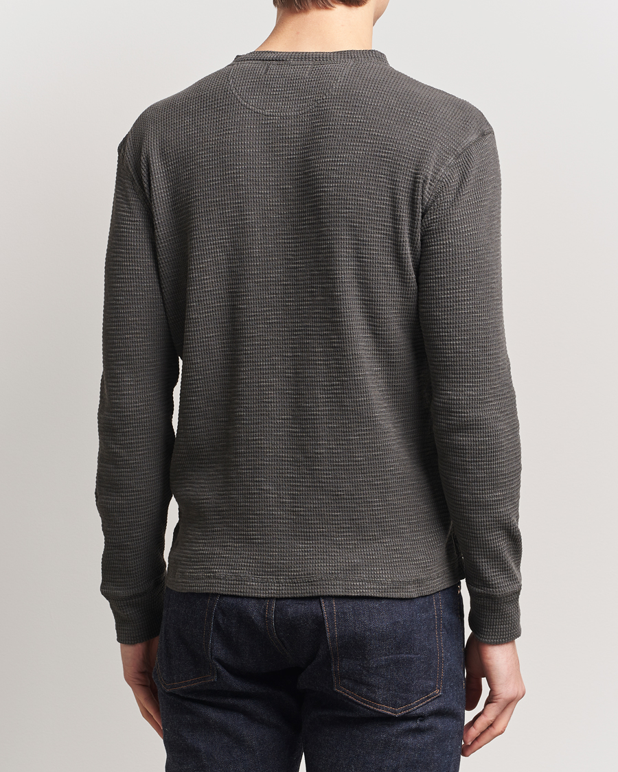 Herre | Trøjer | RRL | Long Sleeve Henley Faded Black